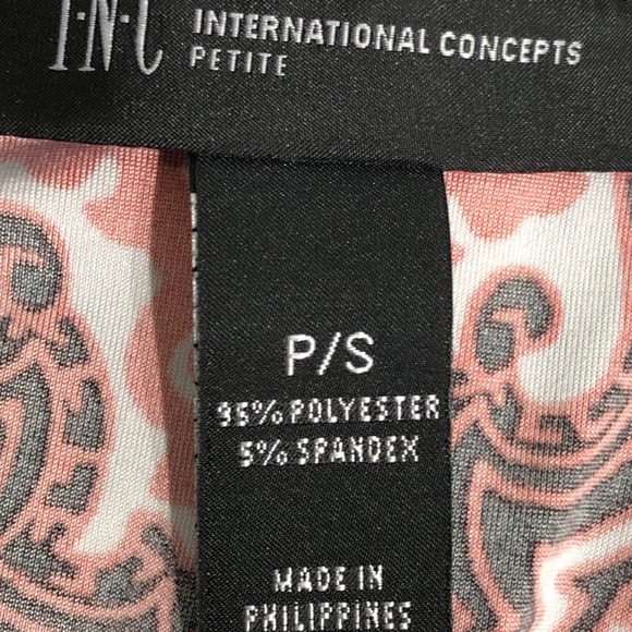 INC International Concepts Black & Orange Top P-S - Picture 7 of 8